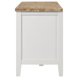 Angela Brown and White 2-Door Wooden 67" TV Stand from Coaster - Luna Furniture
