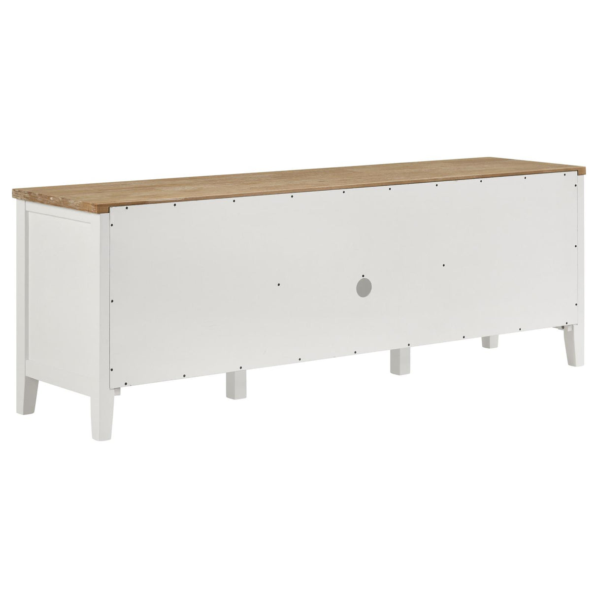 Angela Brown and White 2-Door Wooden 67" TV Stand from Coaster - Luna Furniture