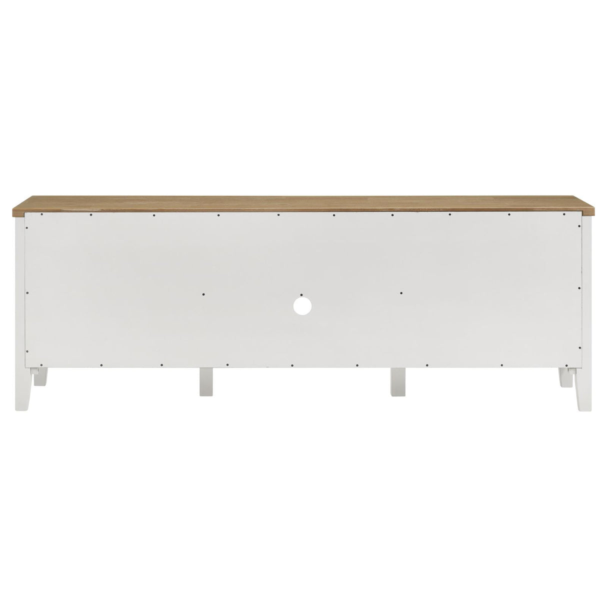 Angela Brown and White 2-Door Wooden 67" TV Stand from Coaster - Luna Furniture