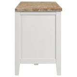 Angela Brown and White 2-Door Wooden 67" TV Stand from Coaster - Luna Furniture