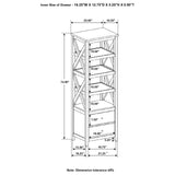 Angela Brown and White 4-Shelf Wooden Media Tower with Drawers from Coaster - Luna Furniture