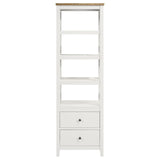 Angela Brown and White 4-Shelf Wooden Media Tower with Drawers from Coaster - Luna Furniture