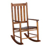 Annie Slat Back Wooden Rocking Chair Golden Brown - 609457 - Luna Furniture
