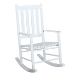 Annie Slat Back Wooden Rocking Chair White - 609455 - Luna Furniture