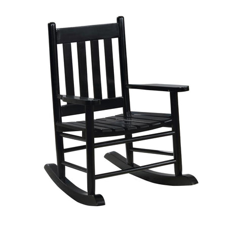 Annie Slat Back Youth Rocking Chair Black - 609451 - Luna Furniture