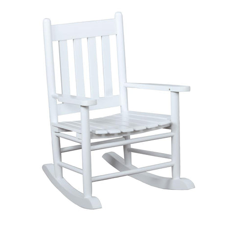 Annie Slat Back Youth Rocking Chair White - 609450 - Luna Furniture