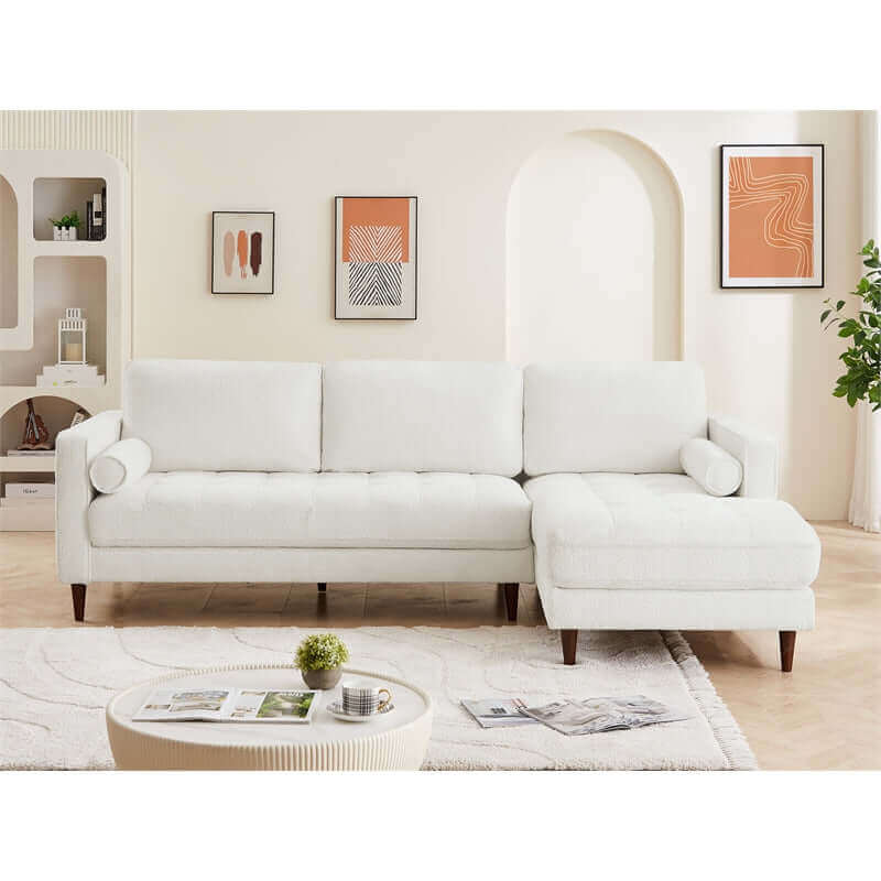 Daphne Tan Genuine Leather LAF Chaise Sectional from Ashcroft Furniture - Luna Furniture