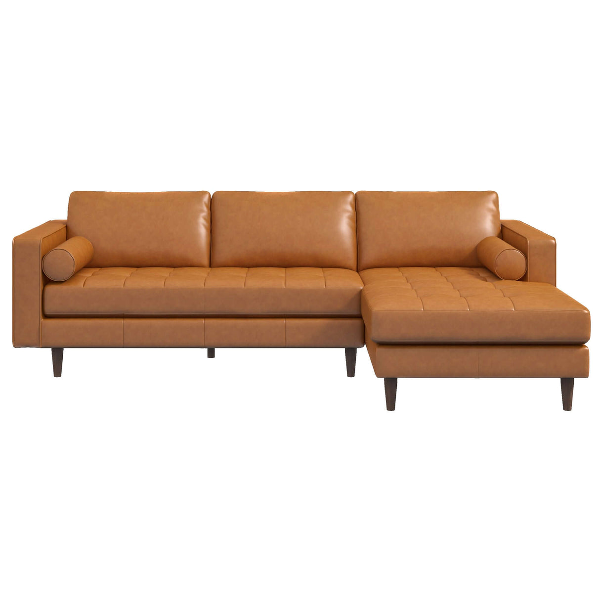 Daphne Tan Genuine Leather LAF Chaise Sectional from Ashcroft Furniture - Luna Furniture