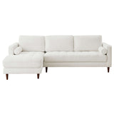 Daphne Tan Genuine Leather LAF Chaise Sectional from Ashcroft Furniture - Luna Furniture