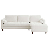 Daphne Tan Genuine Leather LAF Chaise Sectional from Ashcroft Furniture - Luna Furniture