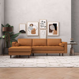 Daphne Tan Genuine Leather LAF Chaise Sectional from Ashcroft Furniture - Luna Furniture