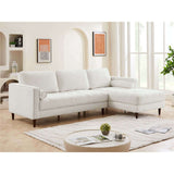 Daphne Tan Genuine Leather RAF Chaise Sectional from Ashcroft Furniture - Luna Furniture