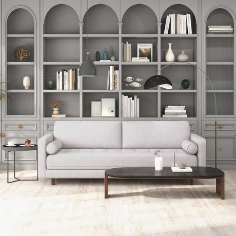 Daphne Light Grey Pillow Back Fabric Sofa from Midinmod - Luna Furniture