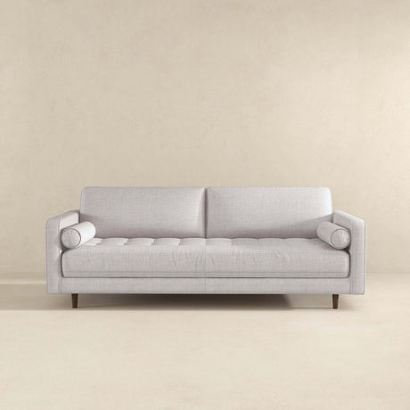 Daphne Light Grey Pillow Back Fabric Sofa from Midinmod - Luna Furniture