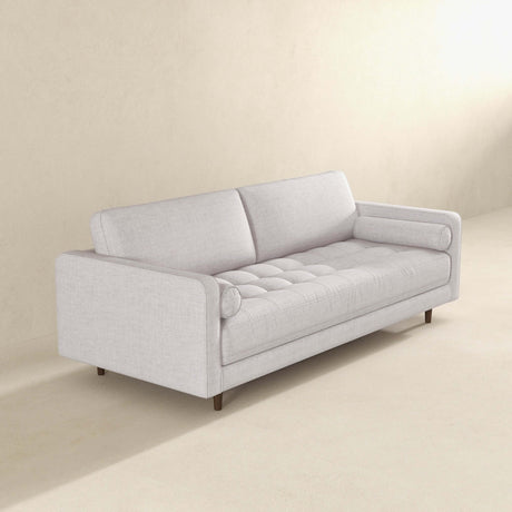 Daphne Light Grey Pillow Back Fabric Sofa from Midinmod - Luna Furniture