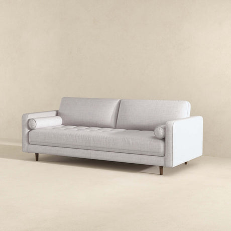 Daphne Light Grey Pillow Back Fabric Sofa from Midinmod - Luna Furniture