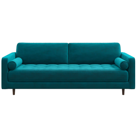 Anthony Mid-Century Modern  Teal Velvet Sofa - AFC01190 - Luna Furniture