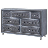 Antonella 7-drawer Upholstered Dresser Grey - 223583 - Luna Furniture