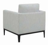 Apperson Light Gray Cushioned Back Arm Chair from Coaster - Luna Furniture