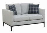 Apperson Light Gray Cushioned Back Loveseat from Coaster - Luna Furniture