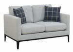 Apperson Cushioned Back Loveseat Light Grey - 508682 - Luna Furniture