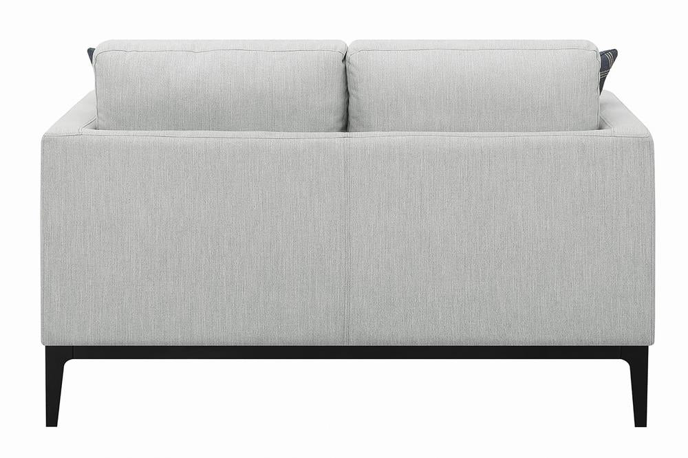 Apperson Light Gray Cushioned Back Loveseat from Coaster - Luna Furniture