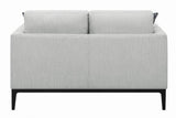 Apperson Light Gray Cushioned Back Loveseat from Coaster - Luna Furniture