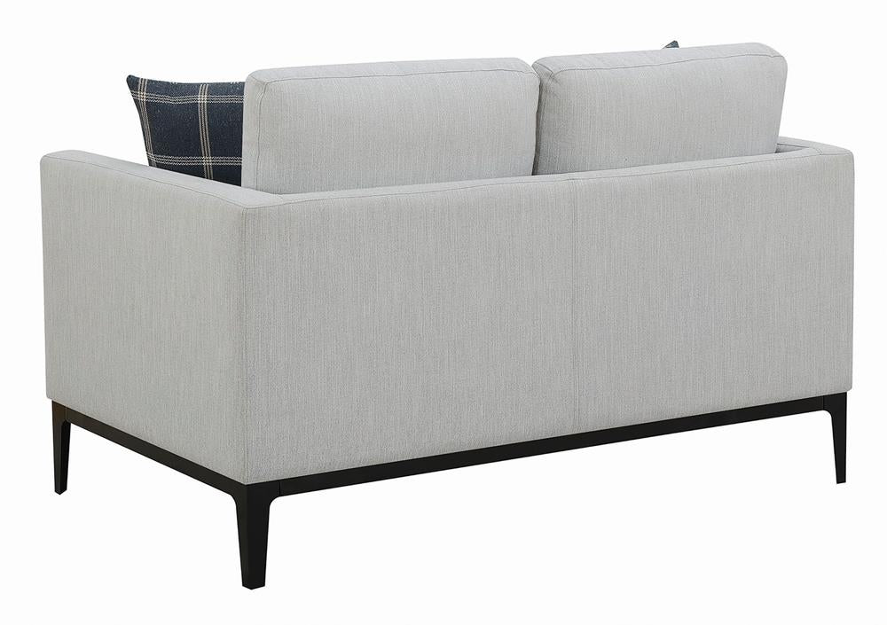 Apperson Light Gray Cushioned Back Loveseat from Coaster - Luna Furniture
