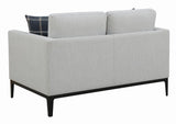Apperson Light Gray Cushioned Back Loveseat from Coaster - Luna Furniture