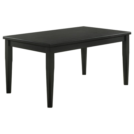 Appleton 7-piece Rectangular Wood Dining Table Set Black Washed and Light Grey - 110281-S7 - Luna Furniture