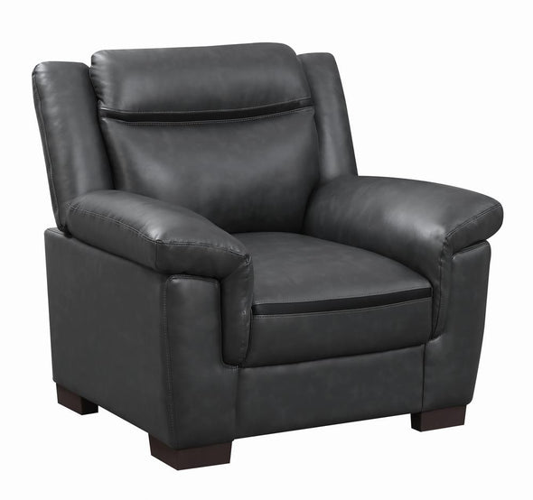 Arabella Pillow Top Upholstered Chair Grey - 506593 - Luna Furniture