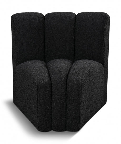 Arc Boucle Fabric Modular Chair Black - 102Black-CC - Luna Furniture