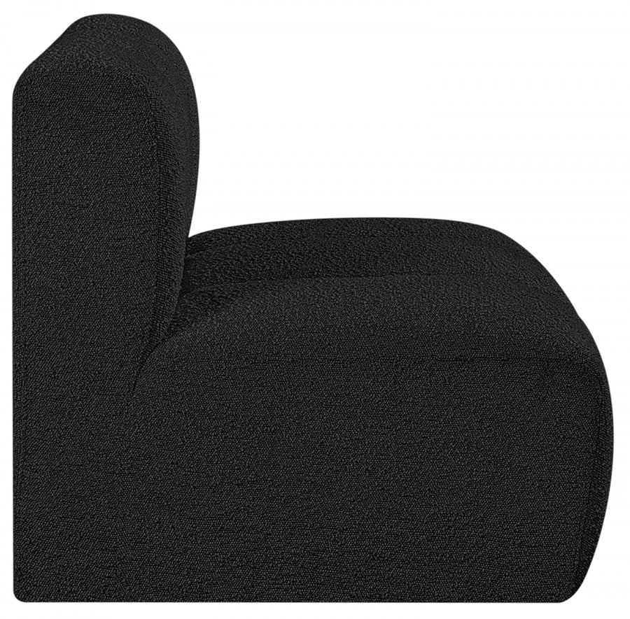 Arc Boucle Fabric Modular Chair Black - 102Black-ST - Luna Furniture