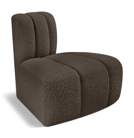 Arc Boucle Fabric Modular Chair Brown - 102Brown-RC - Luna Furniture