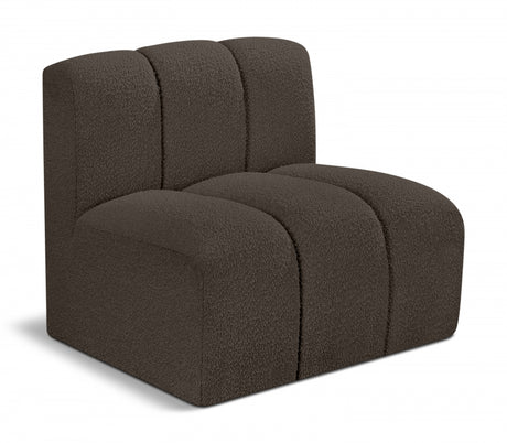Arc Boucle Fabric Modular Chair Brown - 102Brown-ST - Luna Furniture