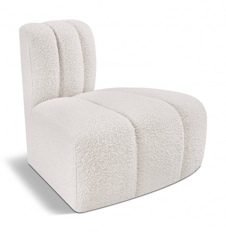 Arc Boucle Fabric Modular Chair Cream - 102Cream-RC - Luna Furniture