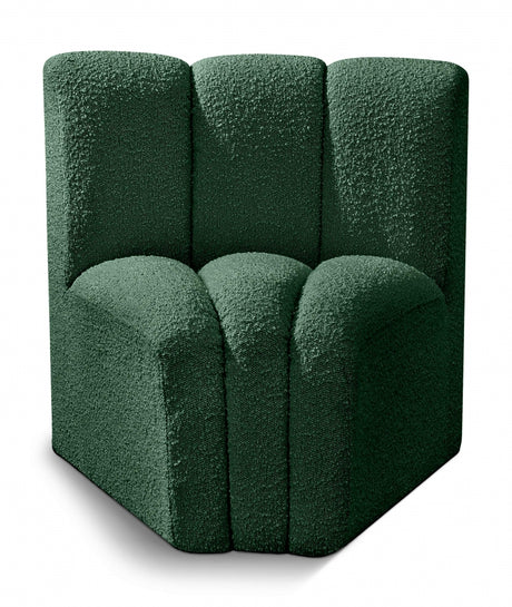 Arc Boucle Fabric Modular Chair Green - 102Green-CC - Luna Furniture