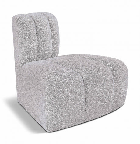 Arc Boucle Fabric Modular Chair Grey - 102Grey-RC - Luna Furniture
