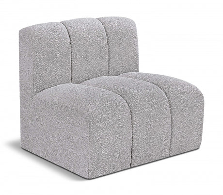 Arc Boucle Fabric Modular Chair Grey - 102Grey-ST - Luna Furniture