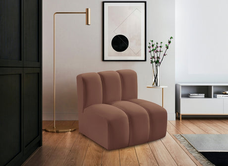 Arc Faux Leather Modular Chair Cognac - 101Cognac-ST - Luna Furniture
