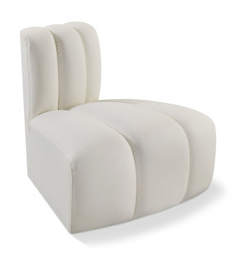 Arc Faux Leather Modular Chair Cream - 101Cream-RC - Luna Furniture