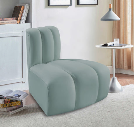 Arc Faux Leather Modular Chair Mint - 101Mint-RC - Luna Furniture