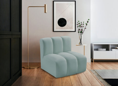 Arc Faux Leather Modular Chair Mint - 101Mint-ST - Luna Furniture