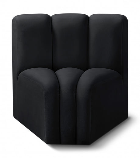 Arc Velvet Modular Chair Black - 103Black-CC - Luna Furniture