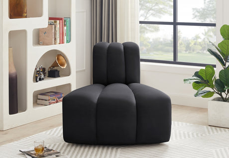 Arc Velvet Modular Chair Black - 103Black-RC - Luna Furniture