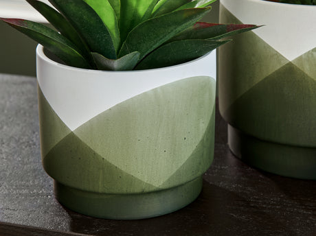 Ardenridge Green/White Planter from Ashley - Luna Furniture