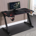 Ardsley Z-framed Gaming Desk with LED Lighting Black - 802437 - Luna Furniture
