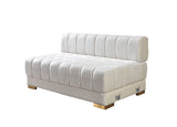 Ariana Ivory Velvet Double Chaise Sectional - ARIANAIVORY-SEC - Luna Furniture