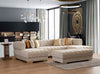 Ariana Ivory Velvet Ottoman - ARIANAIVORY-OTT - Luna Furniture