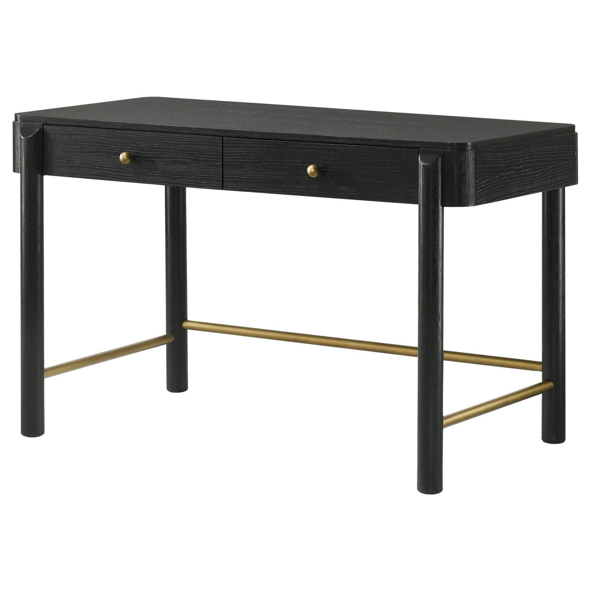 Arini 2-drawer Vanity Desk Makeup Table Black - 224337 - Luna Furniture